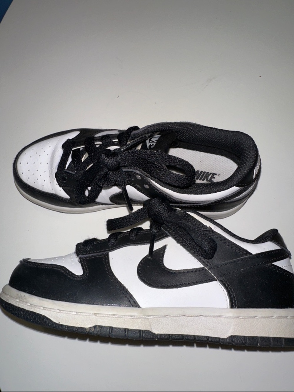 Nike Kids Black and White Low-Top Sneakers